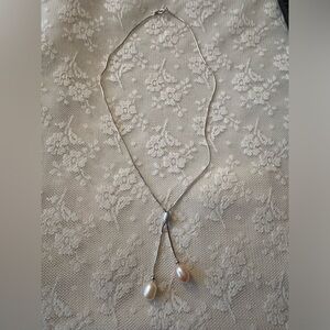 Sterling Silver 925 & Fresh Water Pearls Necklace not signed